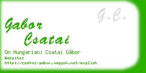 gabor csatai business card
